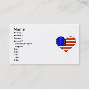 Flag Heart Business Card