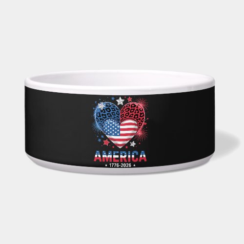 Flag Heart Leopard 1776 2026 July 4th Bowl