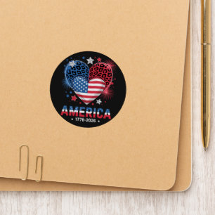 Flag Heart Leopard 1776 2026 July 4th Patch