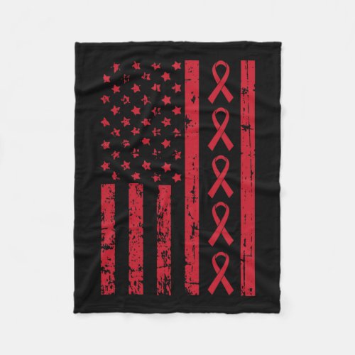 Flag Hiv Aids Brain Aneurysm Stroke Awareness Gift Fleece Blanket