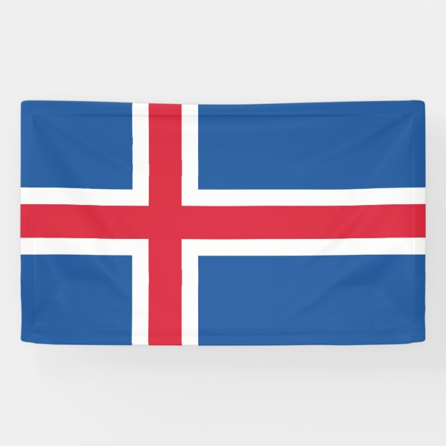 Flag Iceland Banner (Horizontal)