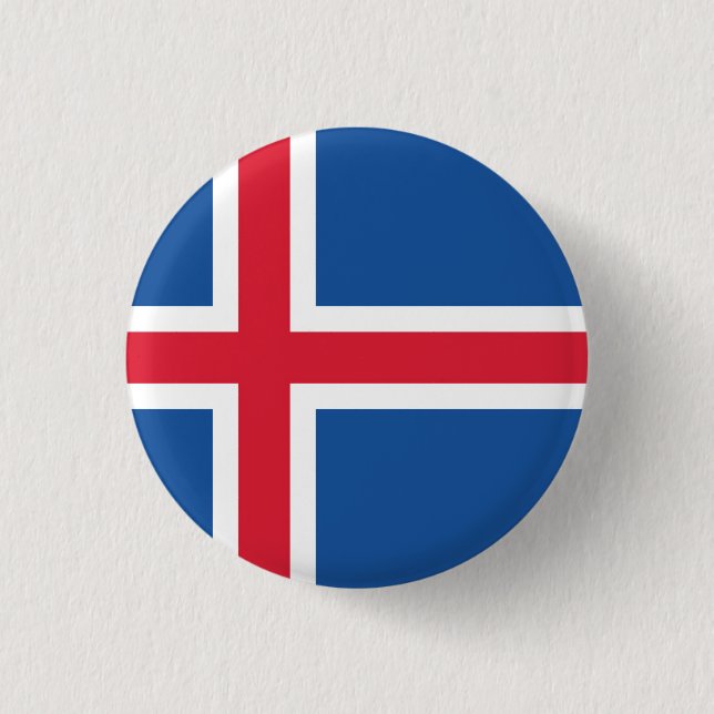 Flag Iceland Button (Front)