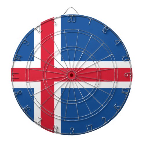 Flag Iceland Dart Board