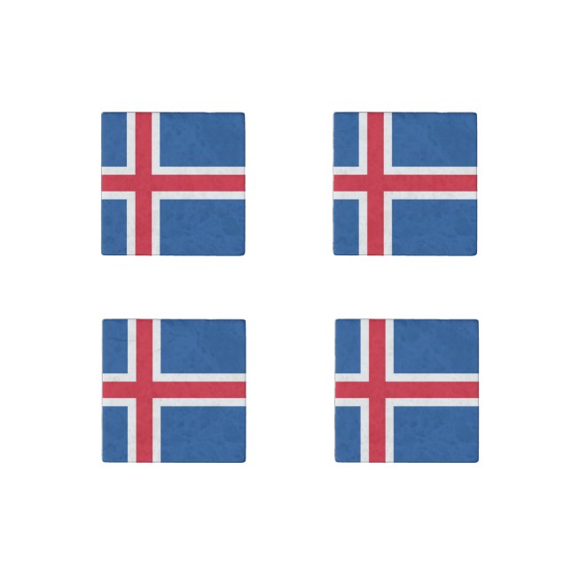 Flag Iceland Stone Magnet (Front)