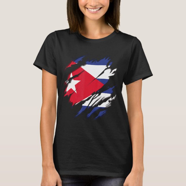 Flag Identity Pride Heritage Cuba T-Shirt (Front)