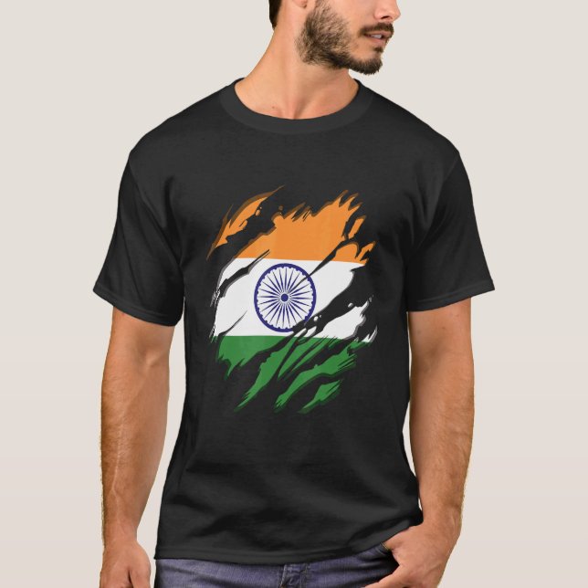 Flag Identity Pride Heritage India T-Shirt (Front)