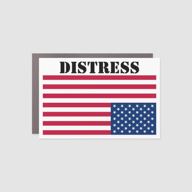 Flag in Distress Car Magnet (Front)