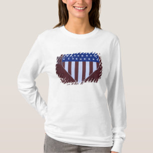 Flag in heart shape painted on barn after 9-11. T-Shirt