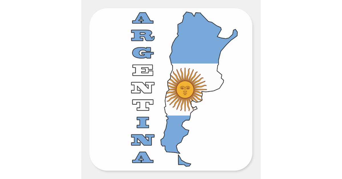 argentina flag map