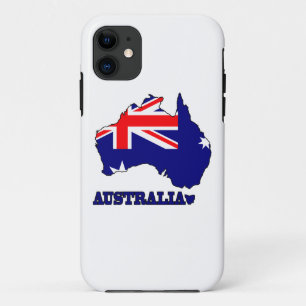 Flag in Map of Australia iPhone 11 Case