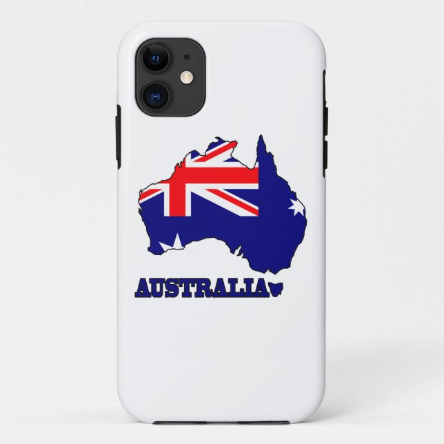 Flag in Map of Australia Case-Mate iPhone Case (Back)
