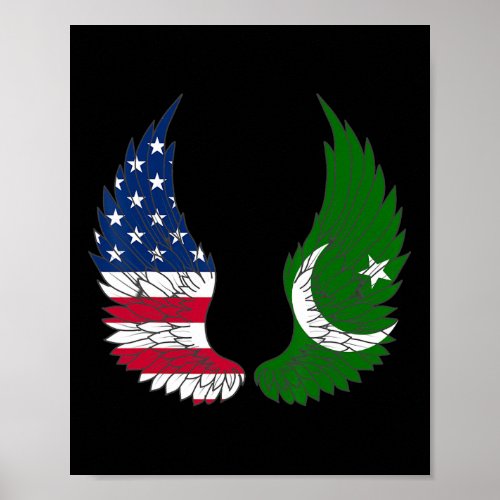 Flag Independence Day American Pakistani August 14 Poster