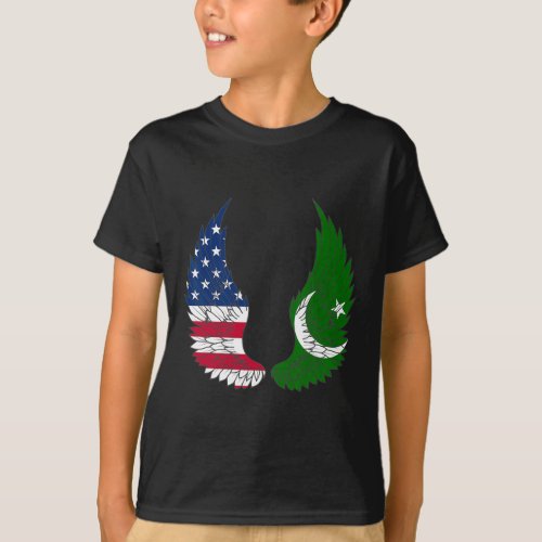 Flag Independence Day American Pakistani August 14 T_Shirt