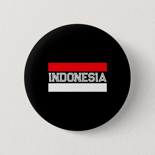 Flag Independence Day Indonesian  Button (Front)