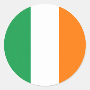 Flag Ireland Tricolor Classic Round Sticker