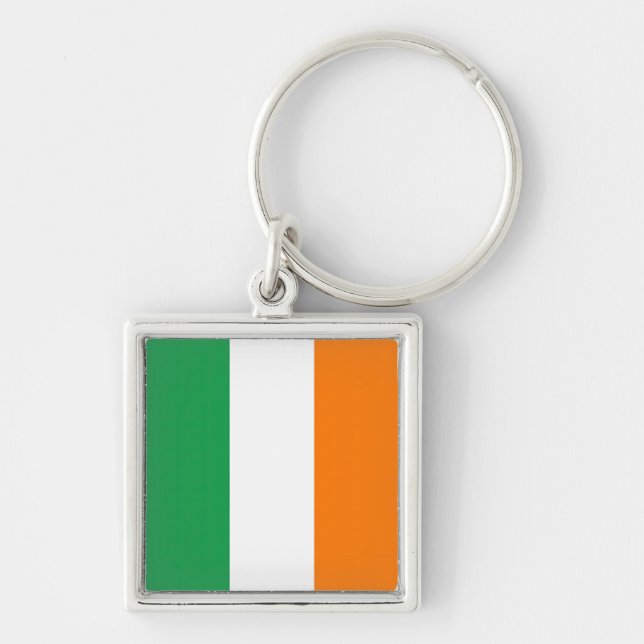 Flag Ireland Tricolor Keychain (Front)