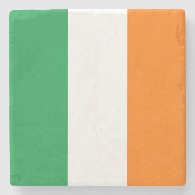 Flag Ireland Tricolor Stone Coaster (Front)