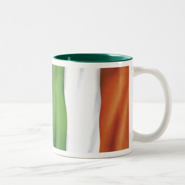 Flag, Irish Pride! Two-Tone Coffee Mug (Right)