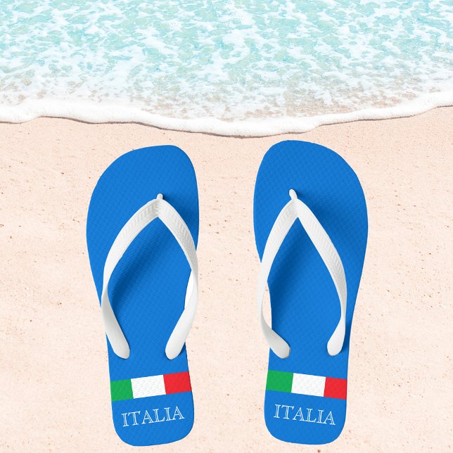 Flag Italy azure blue Italia Flip Flops (Creator Uploaded)