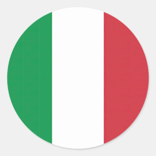 Flag Italy Tricolor Classic Round Sticker