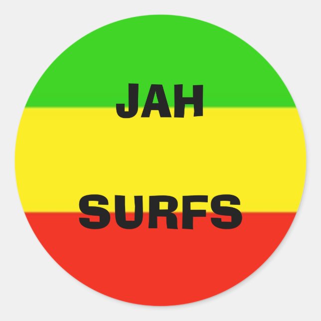 flag, JAHSURFS Classic Round Sticker (Front)