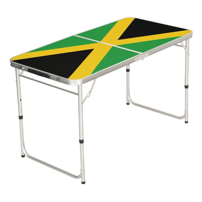 Flag Jamaica Beer Pong Table (Angled)
