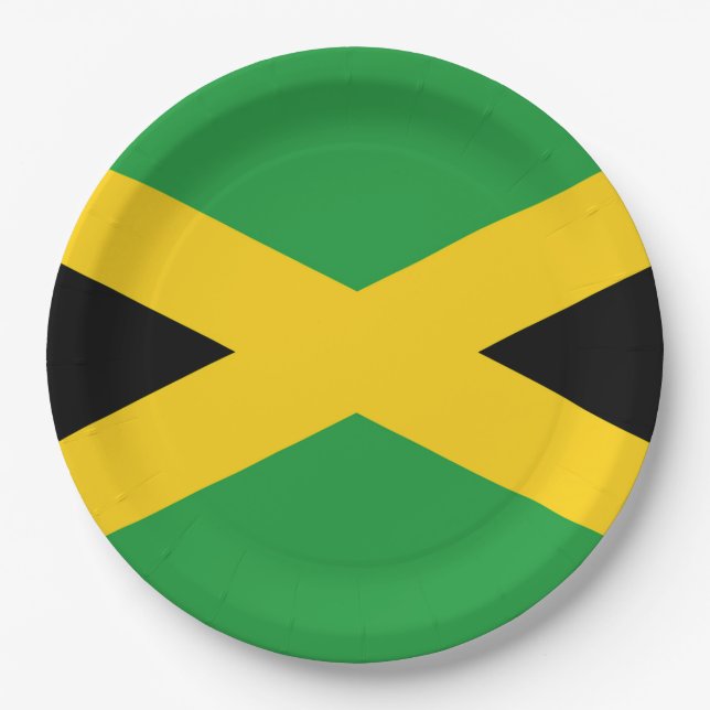 Flag Jamaica Paper Plates (Front)