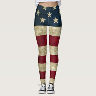 Flag Leggings Patriotic Leggings American Flag