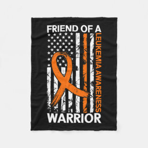 Flag Leukemia Awareness Month Us American For Frie Fleece Blanket