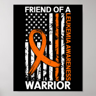 Flag Leukemia Awareness Month Us American For Frie Poster