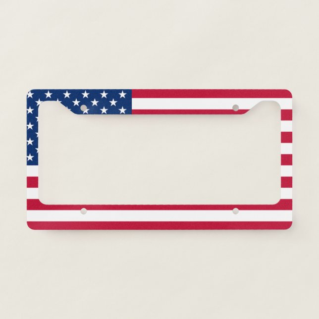Flag License Plate Frame (Front)