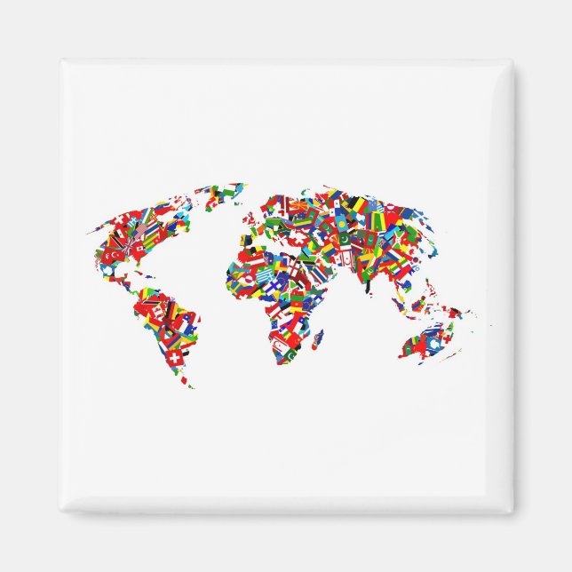 Flag Map Magnet (Front)