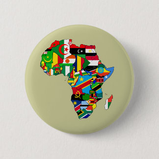 Flag Map of Africa Flags - African Culture Gift Button
