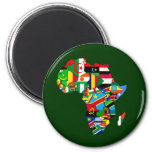 Flag Map of Africa Flags - African Culture Gift Magnet