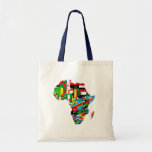 Flag Map of Africa Flags - African Culture Gift Tote Bag