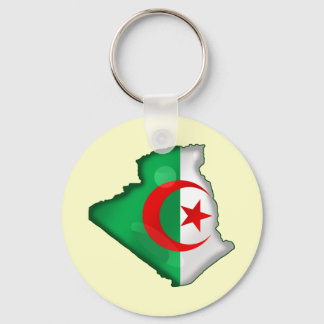 Flag Map of Algeria for Algerians worldwide Keychain