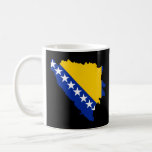 Flag Map Of Bosnia And Herzegovina  Coffee Mug