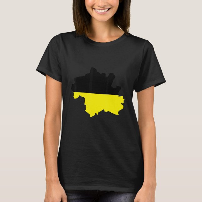 Flag Map of Munich City Germany T-Shirt (Front)