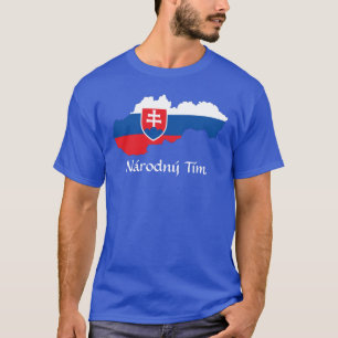 Flag Map of Slovakia Národný Tím T-Shirt