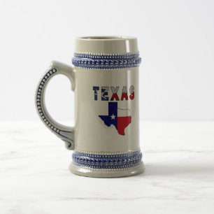 Flag Map With Texas Beer Stein