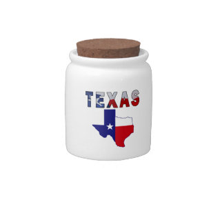 Flag Map With Texas Candy Jar