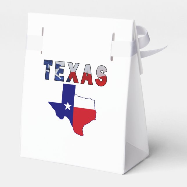 Flag Map With Texas Favor Boxes (Back Side)