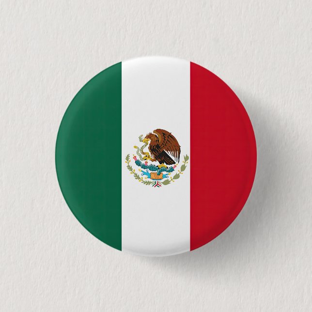 Flag Mexico Tricolor Button (Front)