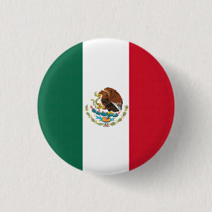 Flag Mexico Tricolor Button