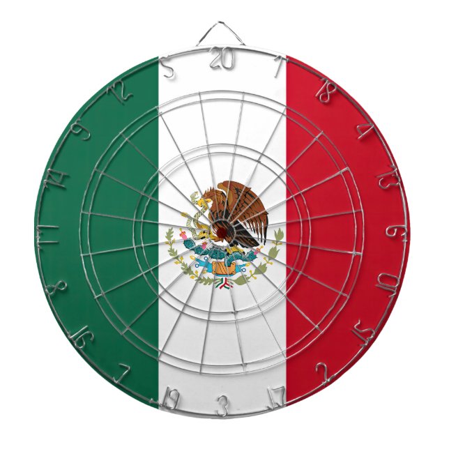 Flag Mexico Tricolor Dart Board (Front)