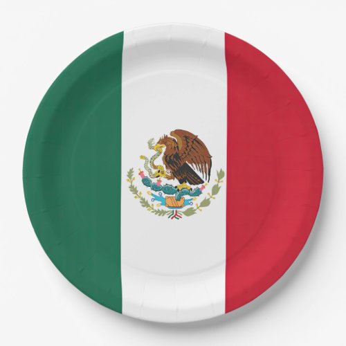 Flag Mexico Tricolor Paper Plates