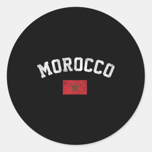 Flag Morocco Pride Roots Independence Day  Classic Round Sticker