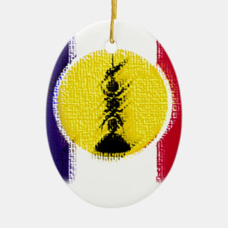 flag ncl FRA KNK Ceramic Ornament