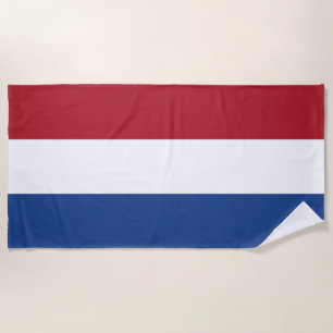 Flag Netherlands Tricolor Beach Towel