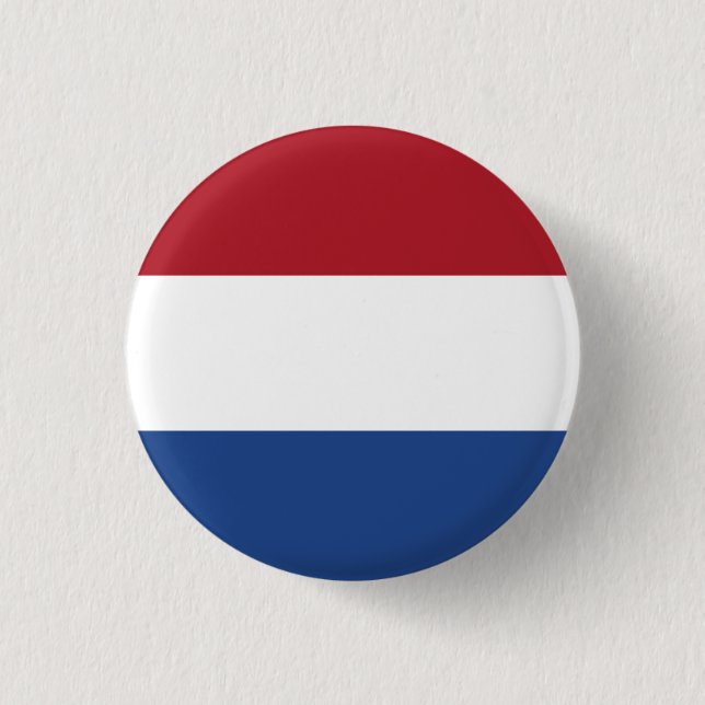 Flag Netherlands Tricolor Button (Front)